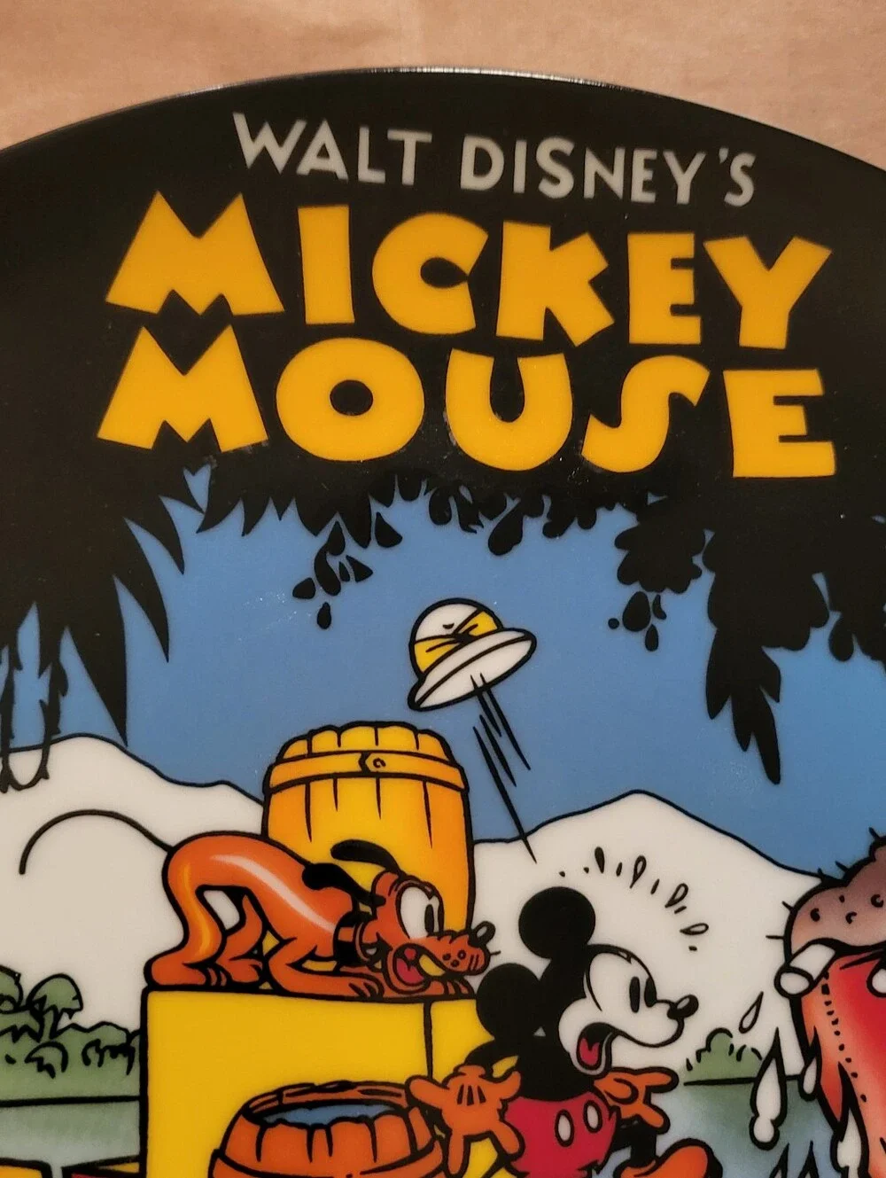 Walt Disney Mickey Mouse 'Trader Mickey' Decorative Plate - Black, Blue, Yellow